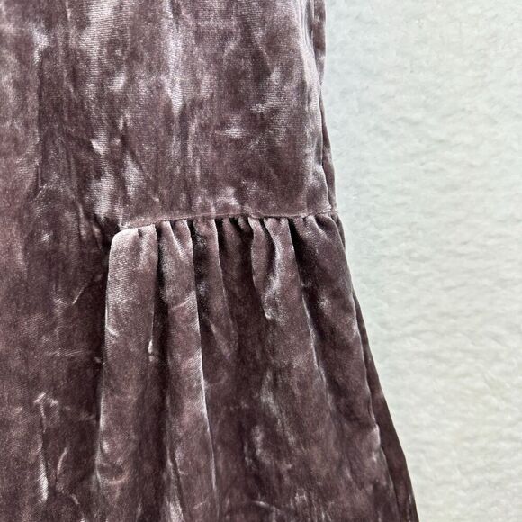 2/$30 Pleione Crushed Velvet Babydoll Top Womens M Y2K Fairy Grunge Bow Metallic - Picture 7 of 12